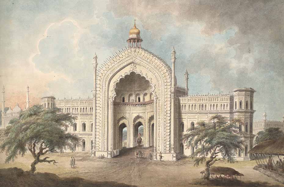 Old painitng of Rumi Darwaza by Sita Ram 1814