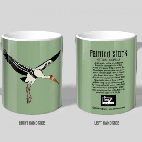 Painted Stork D1 Single Mug