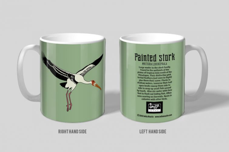 Painted Stork D1 Single Mug